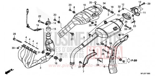 SILENZIATORE DI SCARICO CBR600RAC di 2012